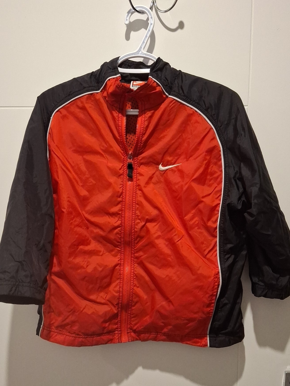 Nike Red and Black Full-Zip Windbreaker Jacket